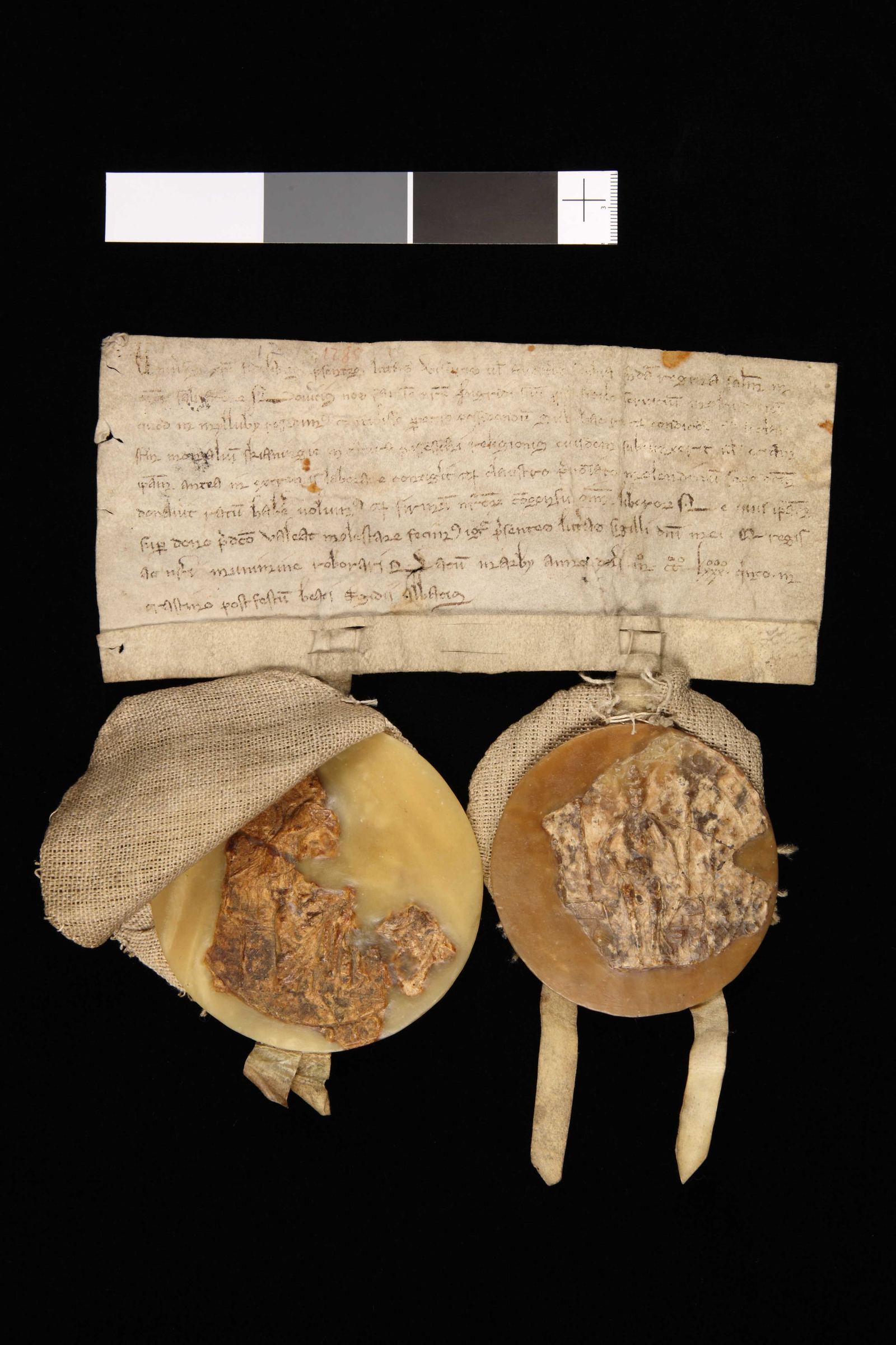 Tidningssida ur Svenskt Diplomatarium, 1285-09-02