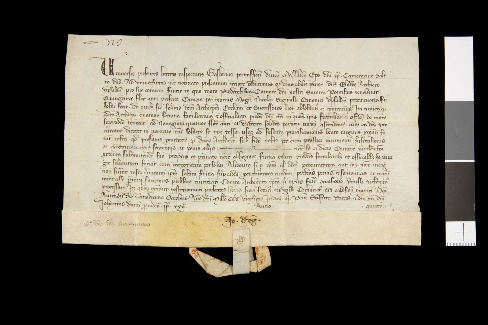 Tidningssida ur Svenskt Diplomatarium, 1320-10-13