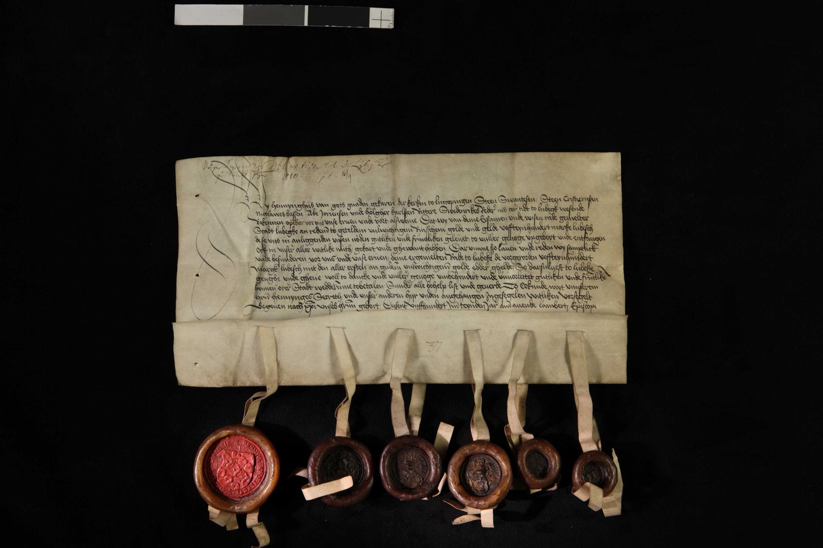 Tidningssida ur Svenskt Diplomatarium, 1510-09-16