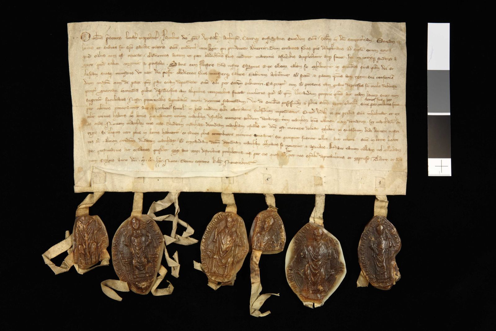 Tidningssida ur Svenskt Diplomatarium, 1279-10-16