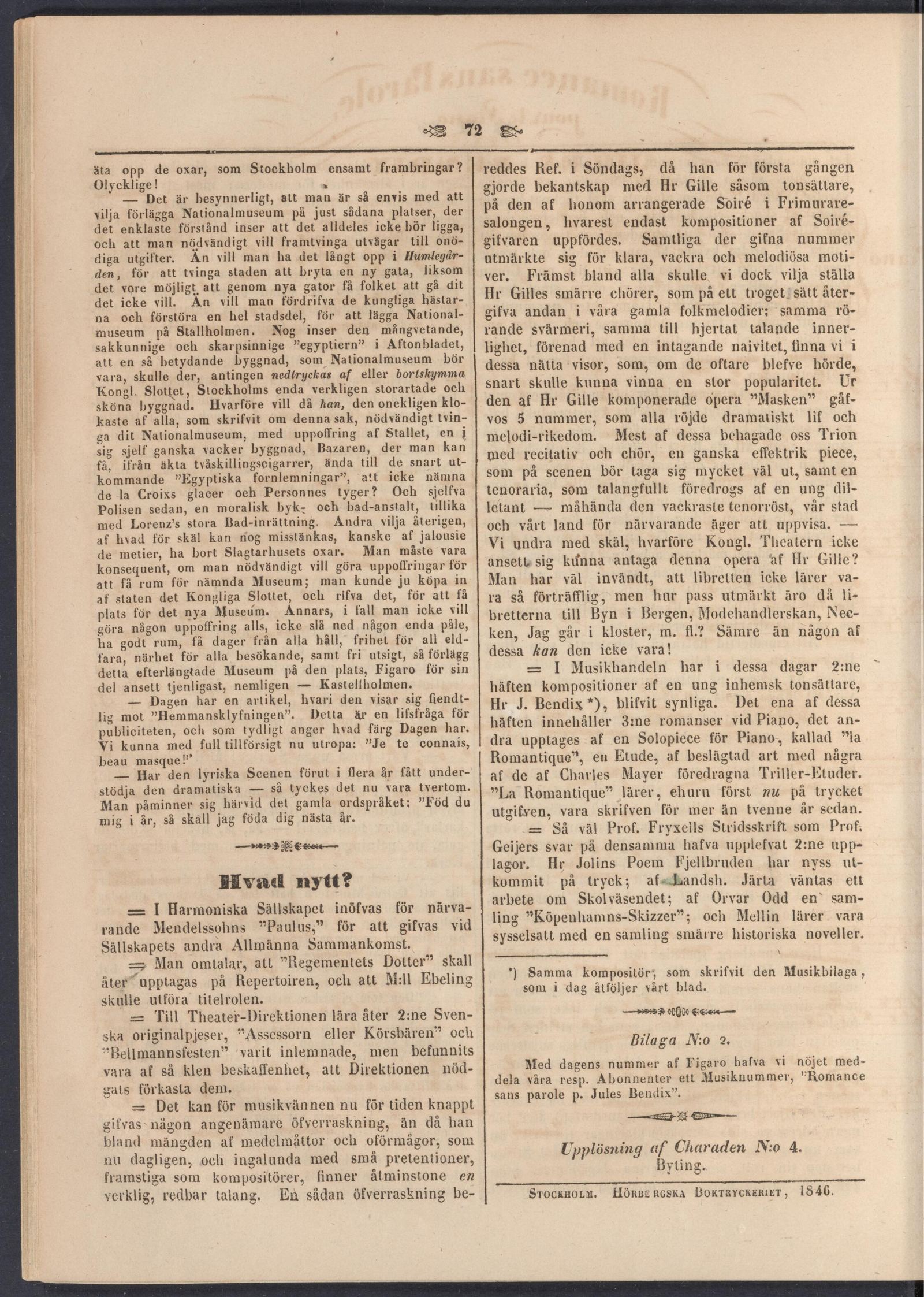 Tidningssida ur Stockholms Figaro (1846):9, 1846-03-01