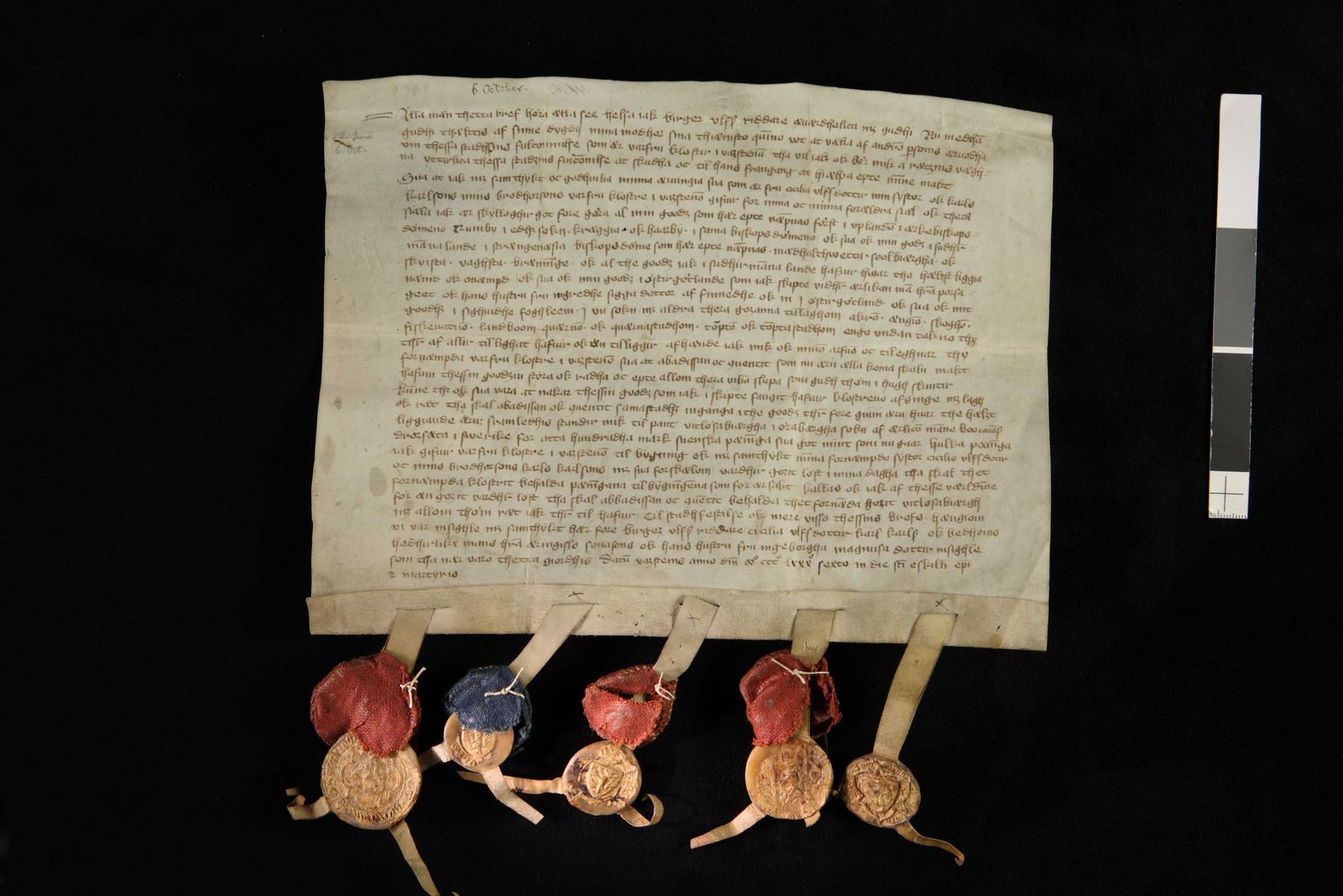 Tidningssida ur Svenskt Diplomatarium, 1386-10-06