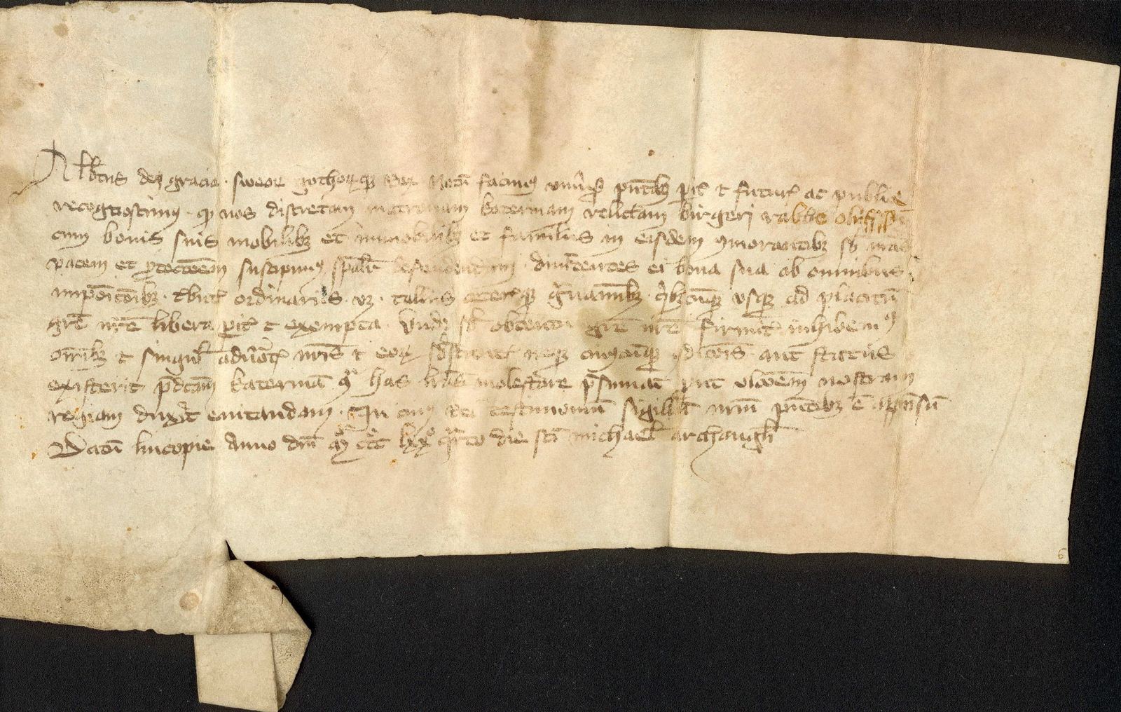 Tidningssida ur Svenskt Diplomatarium, 1374-09-29