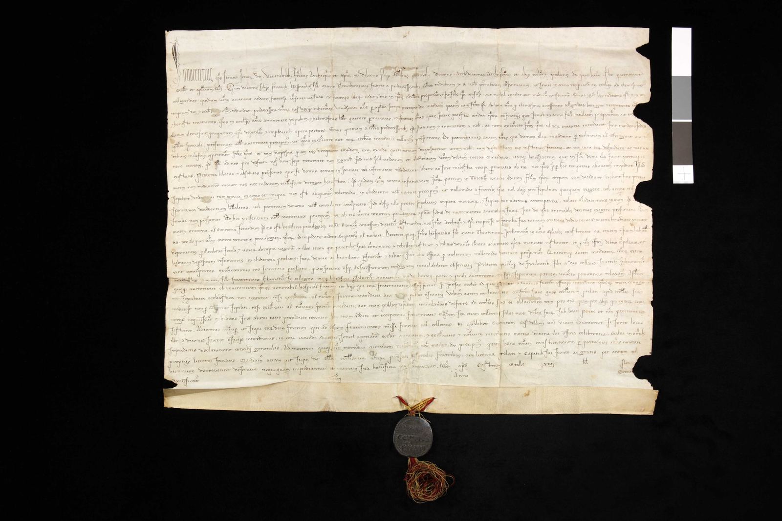 Tidningssida ur Svenskt Diplomatarium, 1244-10-19