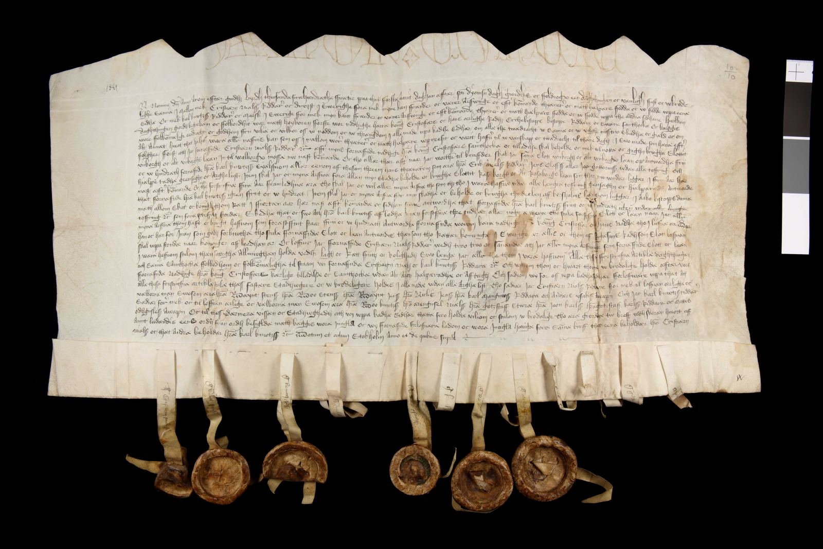 Tidningssida ur Svenskt Diplomatarium, 1441-10-10