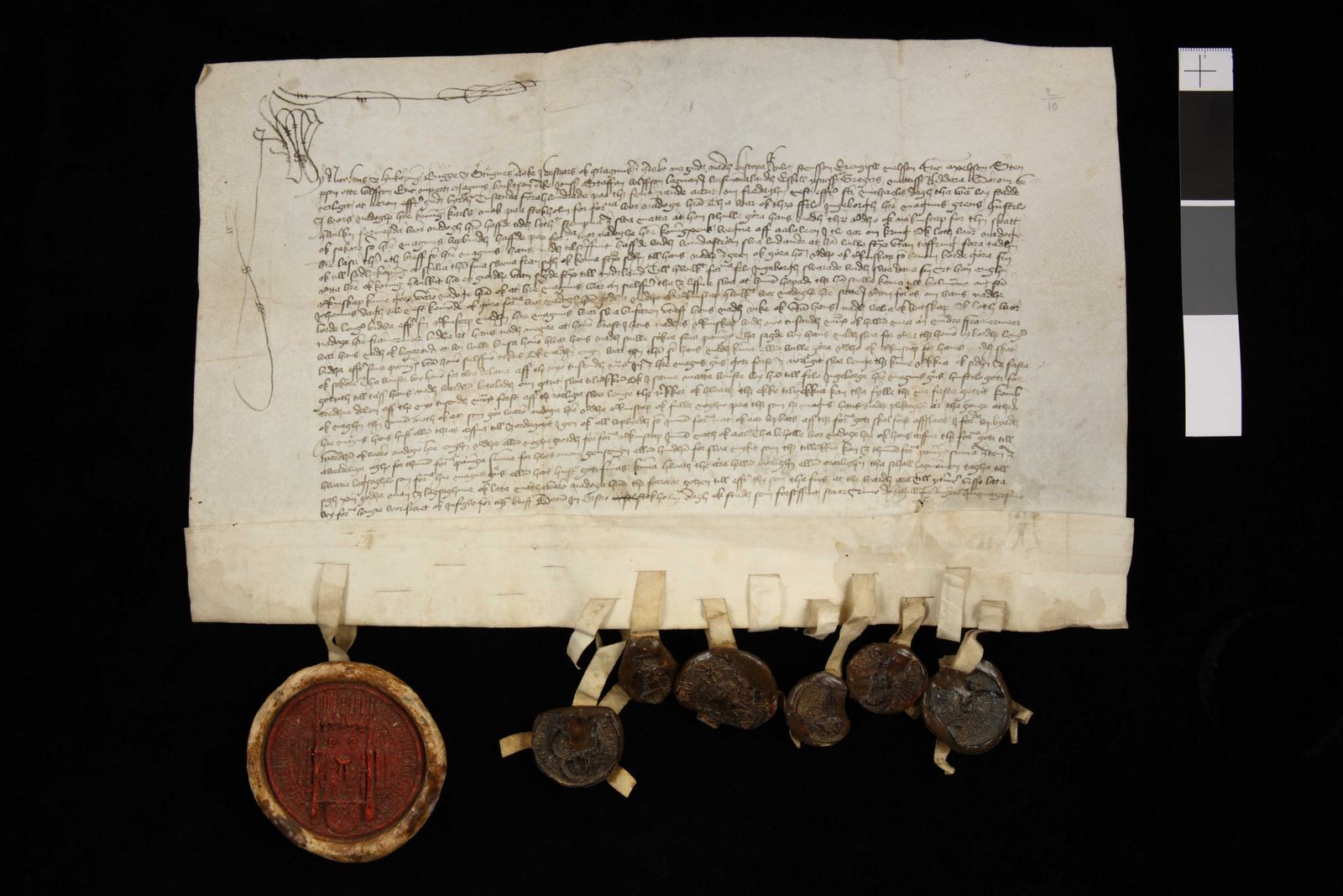 Tidningssida ur Svenskt Diplomatarium, 1450-10-02
