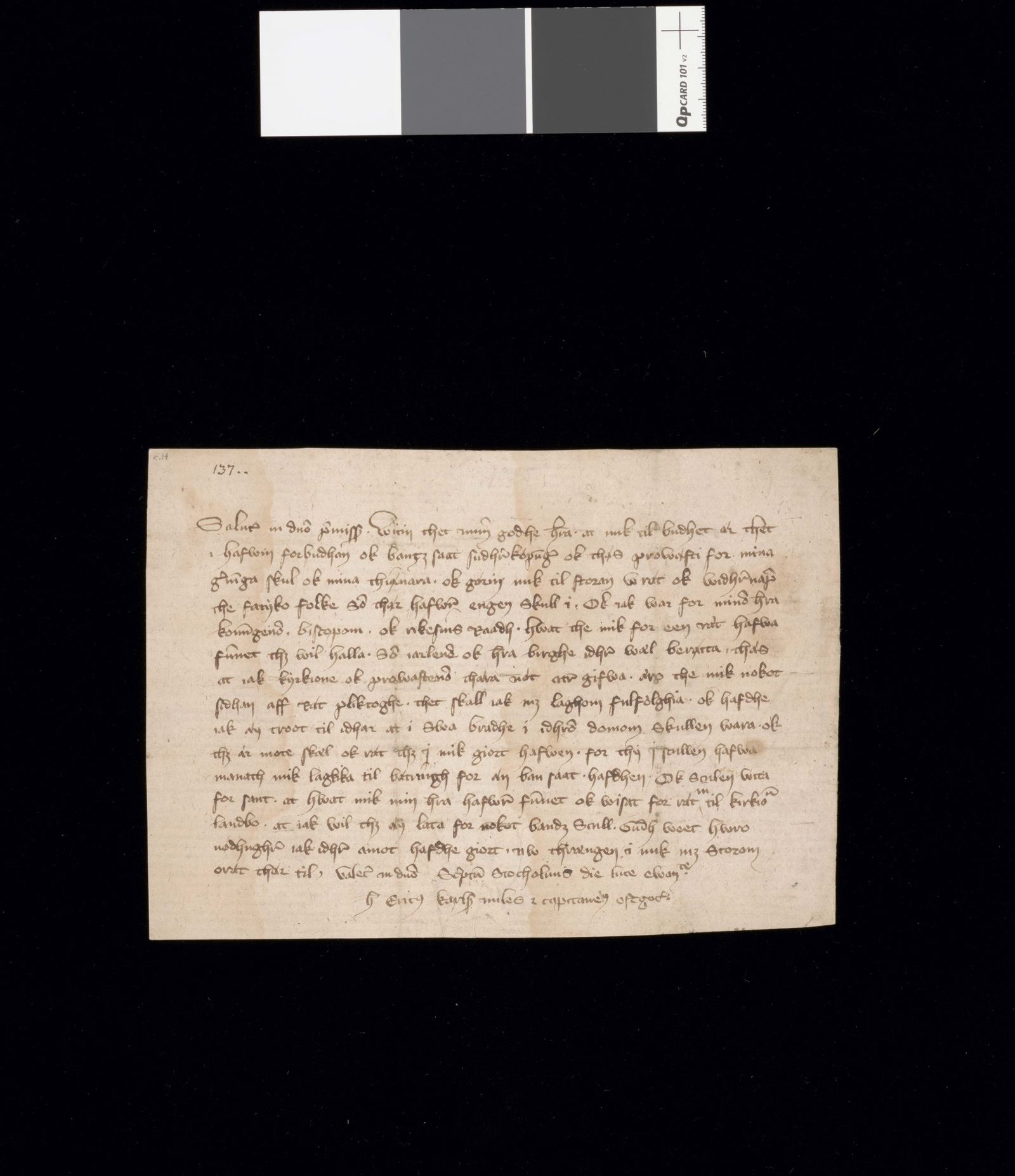 Tidningssida ur Svenskt Diplomatarium, 1374-10-18