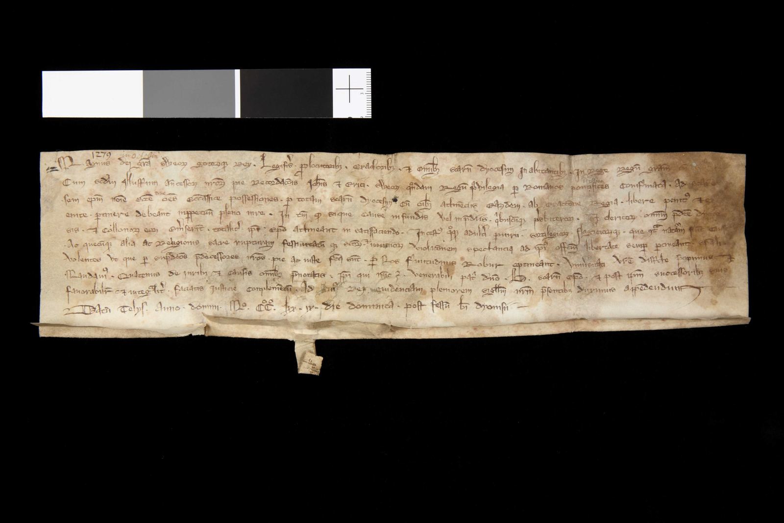 Tidningssida ur Svenskt Diplomatarium, 1279-10-15