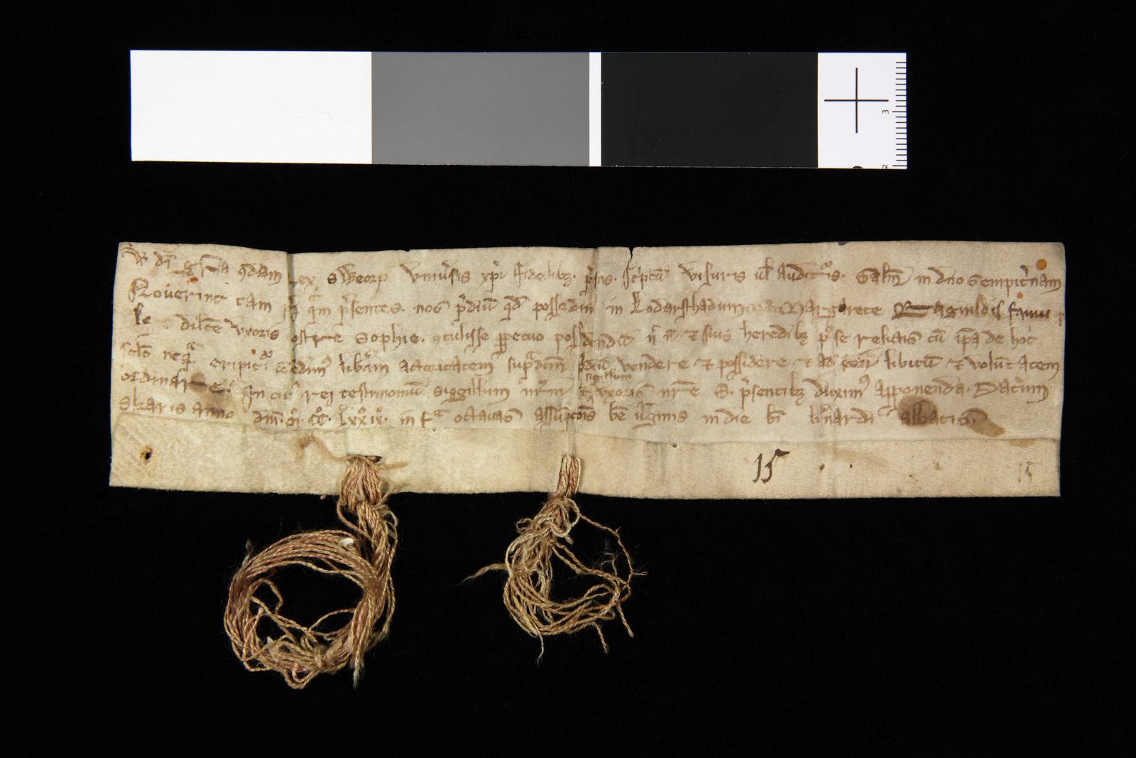 Tidningssida ur Svenskt Diplomatarium, 1279-08-20